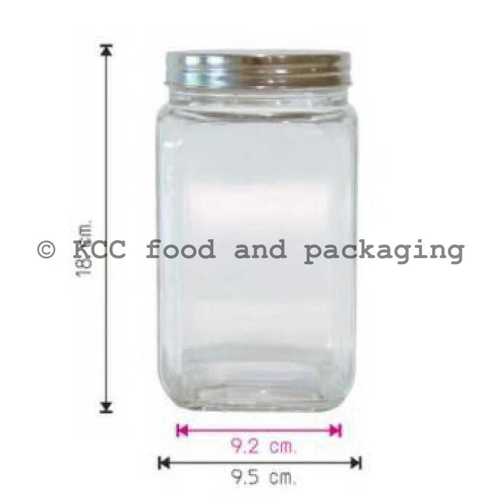 SQS - โหลสี่เหลี่ยม ฝาเกลียว (1300ml.)