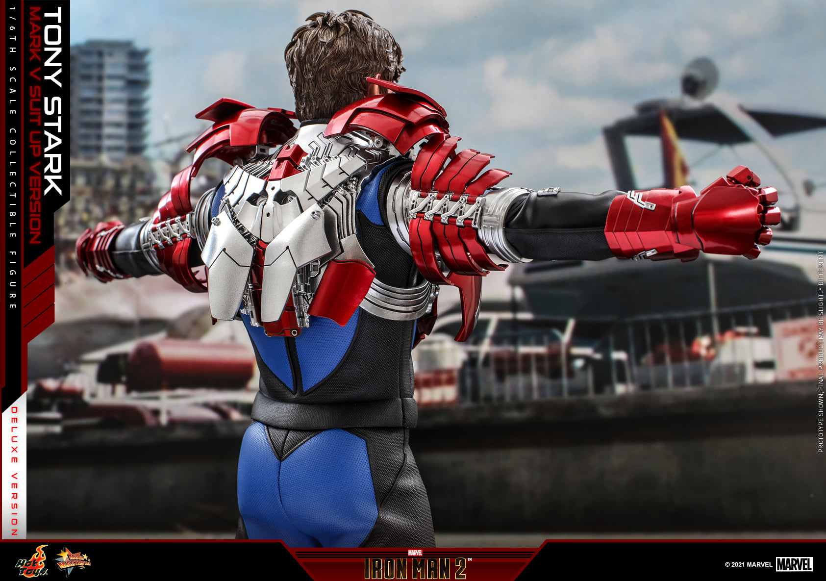 Hot Toys MMS600 1/6 Iron Man 2 - Tony Stark Mark V Suit up Version (Deluxe Version)