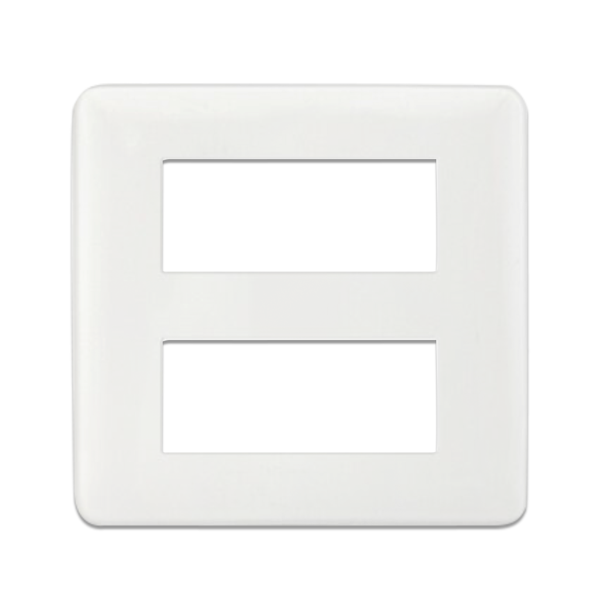 NANO หน้ากากขอบมน 4x4 นิ้ว 6 ช่อง Classic series สีขาว รุ่น NANO-402-6 (80 ชิ้น/กล่อง)