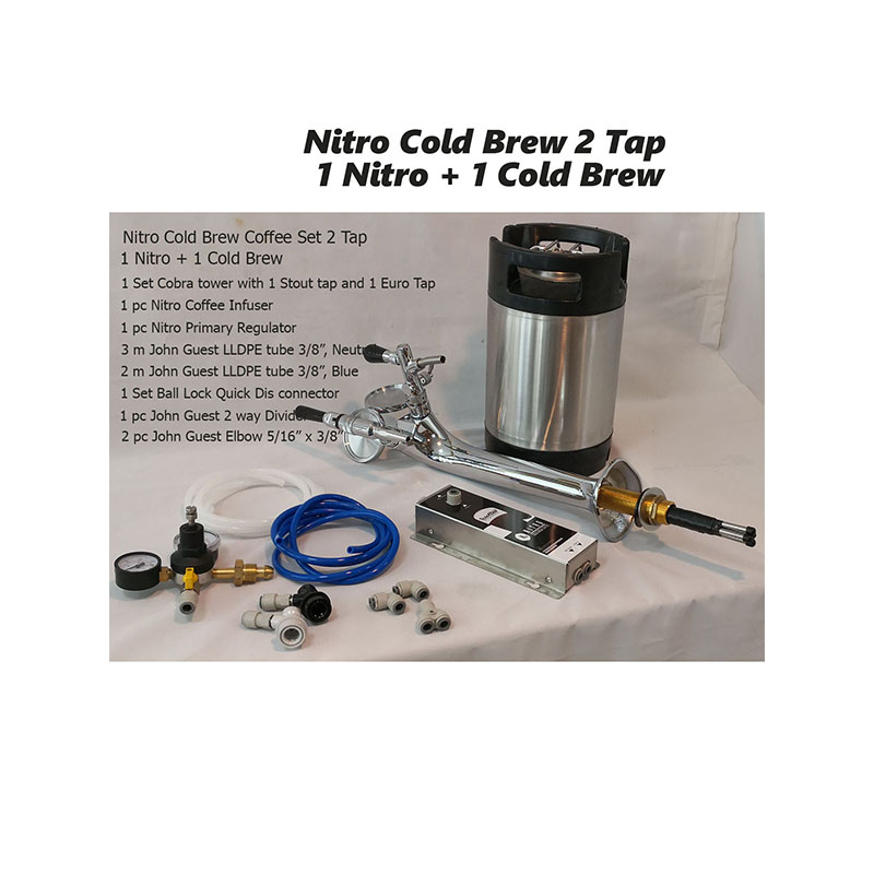 Nitro Cold Brew Set 2 Taps, 1 Nitro+1 Cold Brew