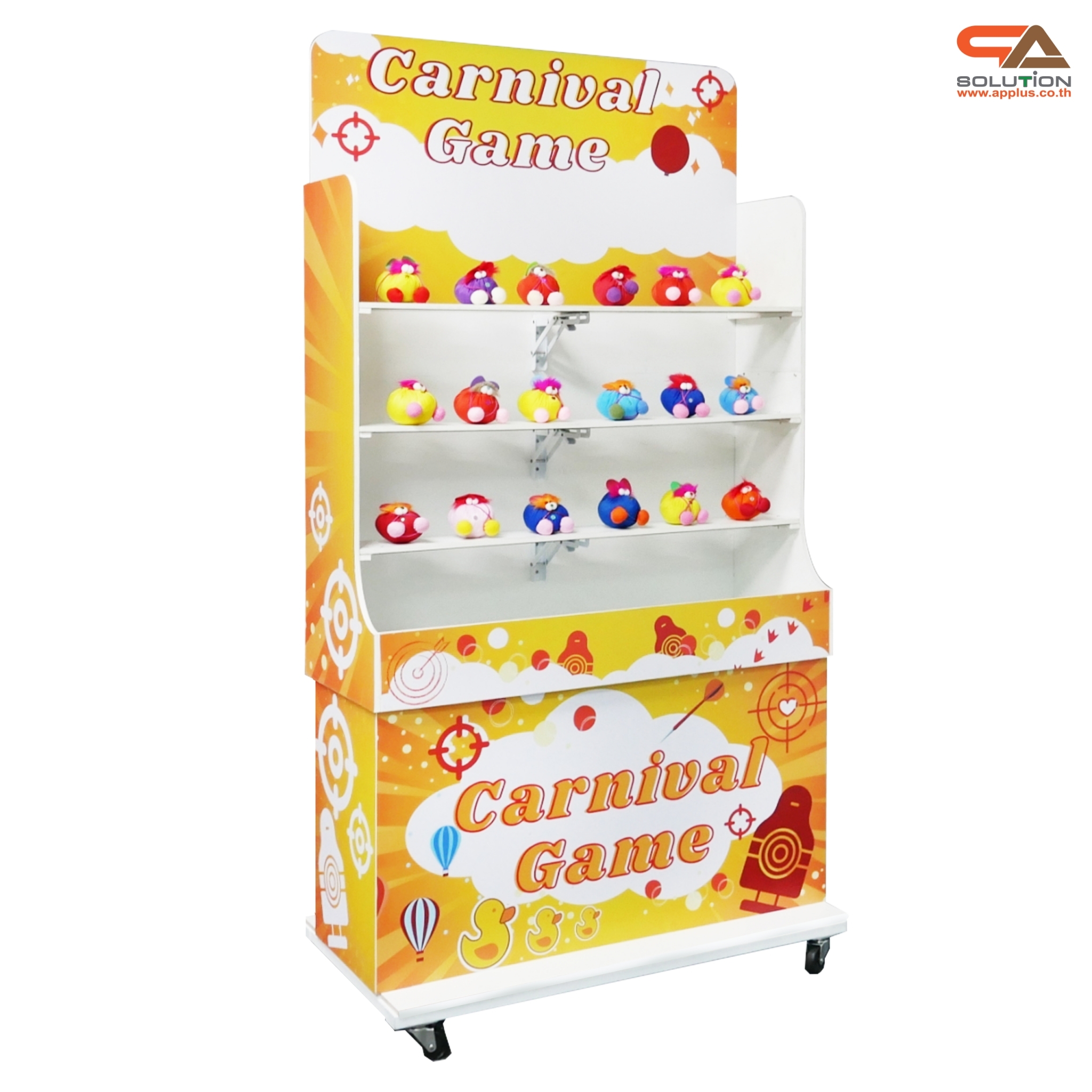 เกมส์ CARNIVAL GAME ปาตุ๊กตา ขนาดโครง (W) 90 x (L)50 x (H)176 cm. พร้อมตุ๊กตา 18 ตัว และบอลโฟม 12 ลูก