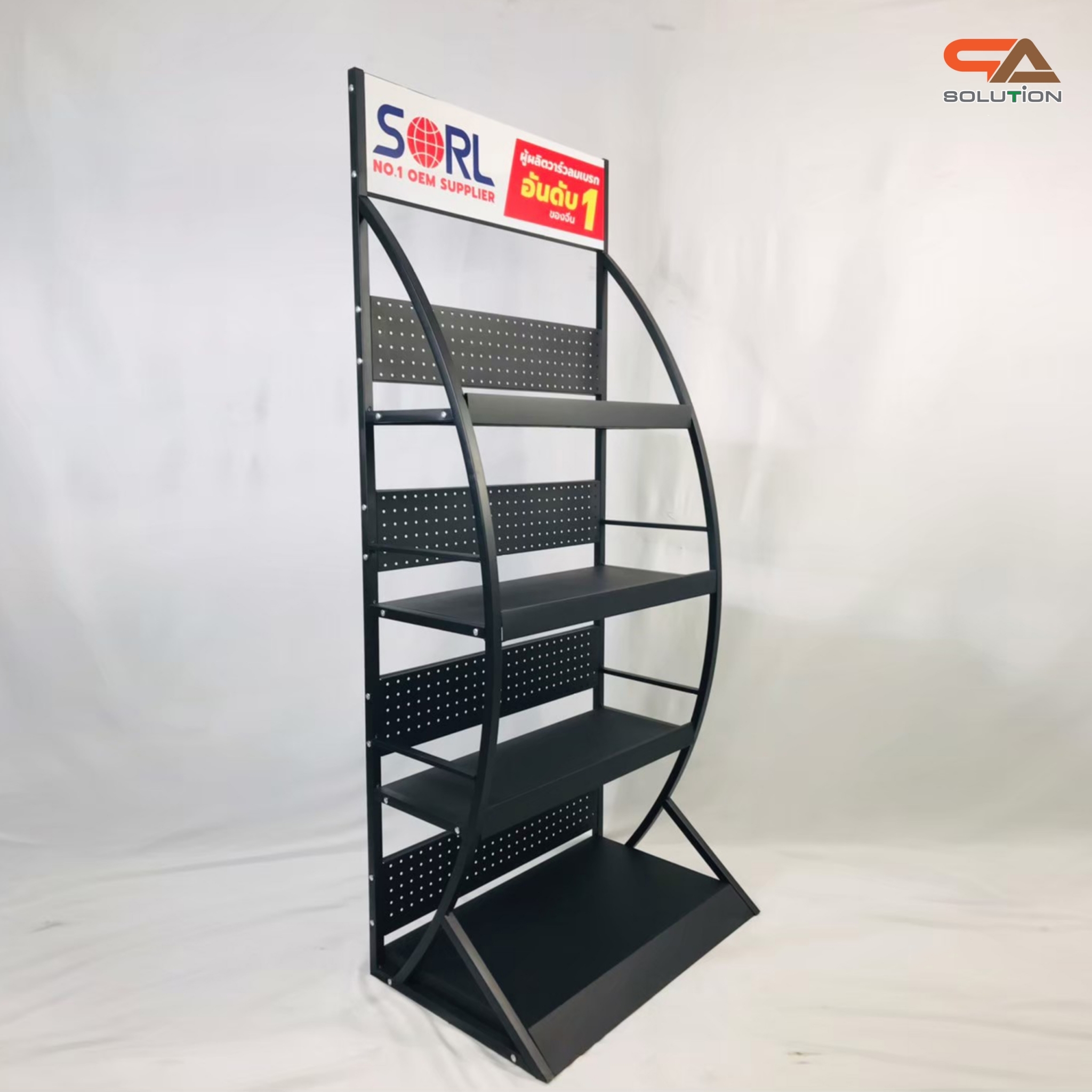 ชั้นวางสินค้าเหล็ก 4ชั้น สีดำขนาด(W)70 x (D)45 x (H)170 cm.(ถอดประกอบได้) แข็งแรง รับน้ำหนักได้ดี