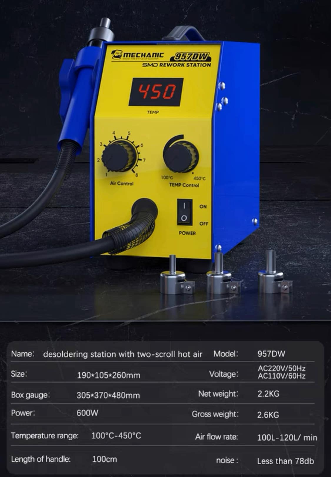 เครื่องเป่าลมร้อน MECHANIC 957DW