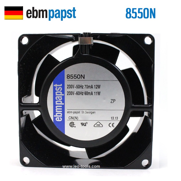 Ebm-papst Axial fan 8550N 230V 11W ทนอุณหภูมิสูงใบพัดเหล็ก