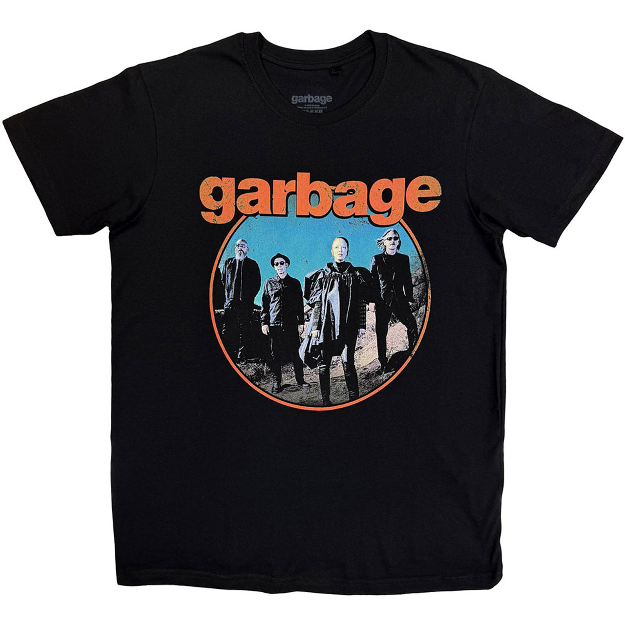 เสื้อวง Garbage Unisex T-Shirt: Band Circle BLACK