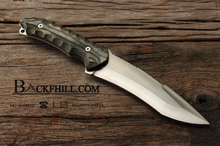 มีดใบตาย COLUMBIA รุ่น S036A 5Cr15mov ใบหนา ด้ามจับ Micarta อย่างดี พร้อมซองไนลอน