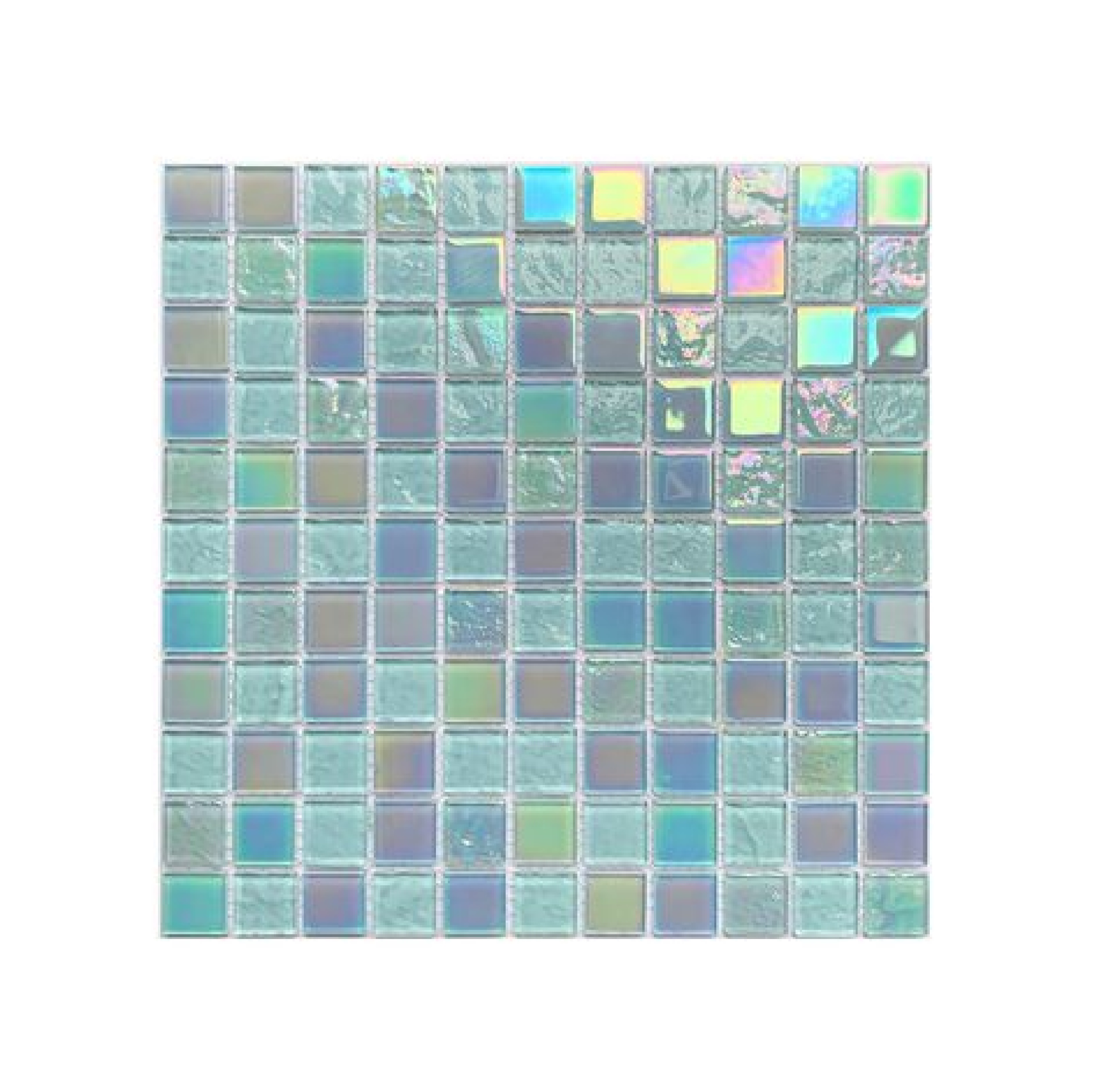 กระเบื้องโมเสกแก้ว KASSAK รุ่น MS-CH04 ขนาด 30 x 30 ซม. สีฟ้าอ่อน