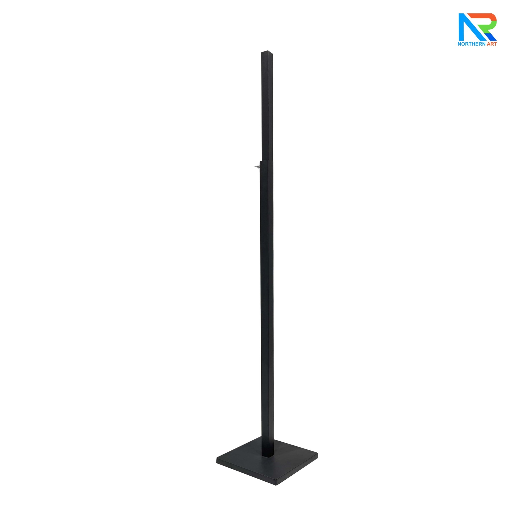 ป้ายบอกทาง เสาเหล็ก สีดำ ปรับระดับสูง-ต่ำ (H) 103-195 cm. ถอดประกอบได้