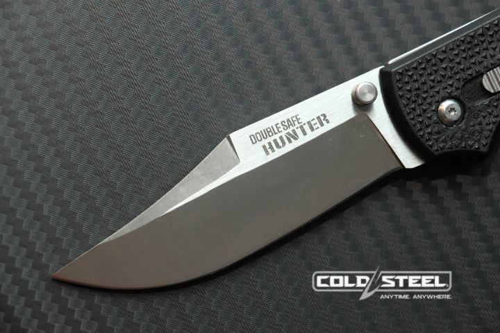 มีดพับนายพราน cold steel รุ่น DOUBLE SAFE HUNTER ใบมีด 8cr13 Mov ทรงโบวี ( AAA ) ด้ามดำ