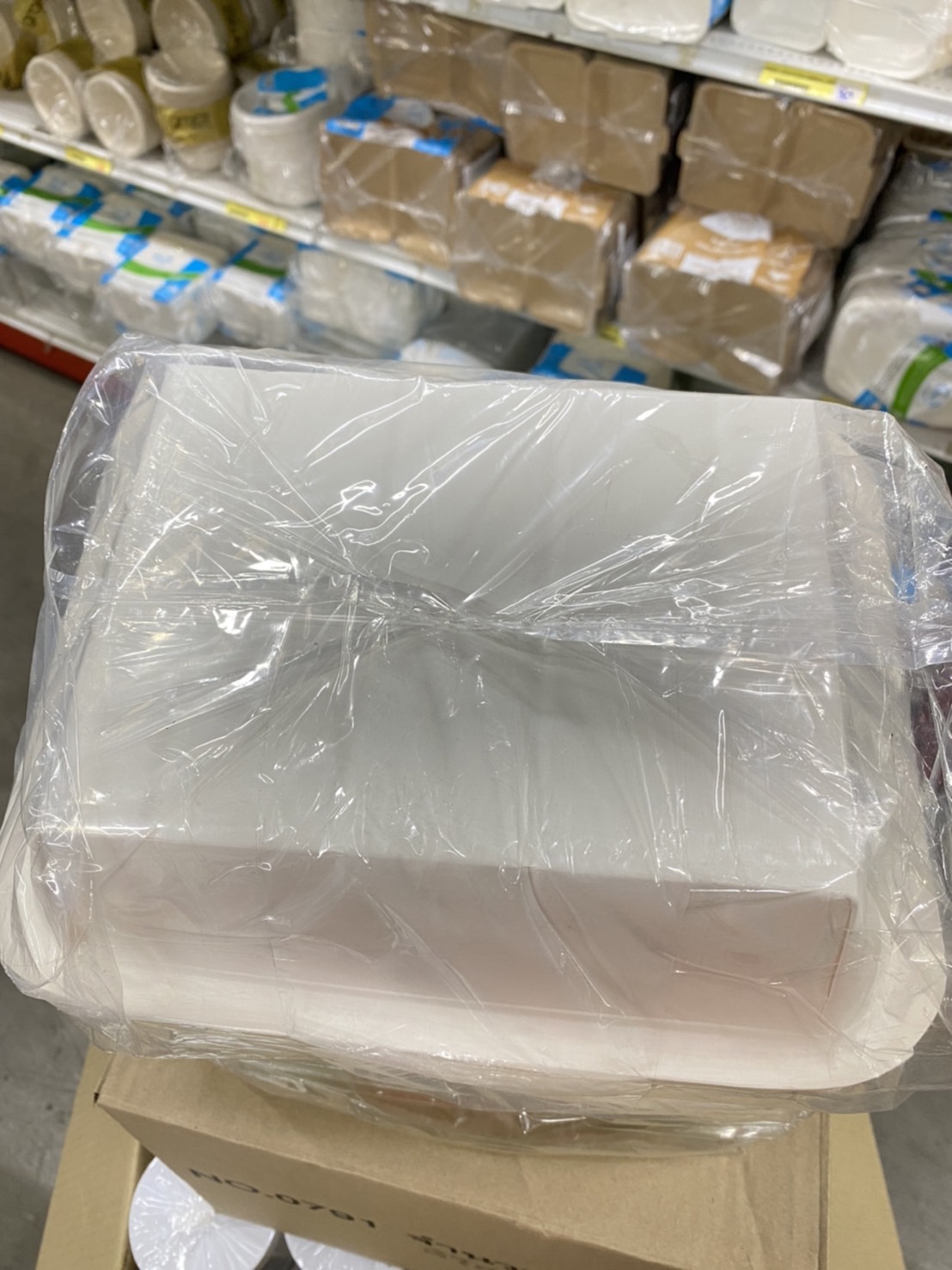 กล่องอาหาร ไฮบริดกระดาษ HB003 บรรจุ 1600 ml. (25ใบ)