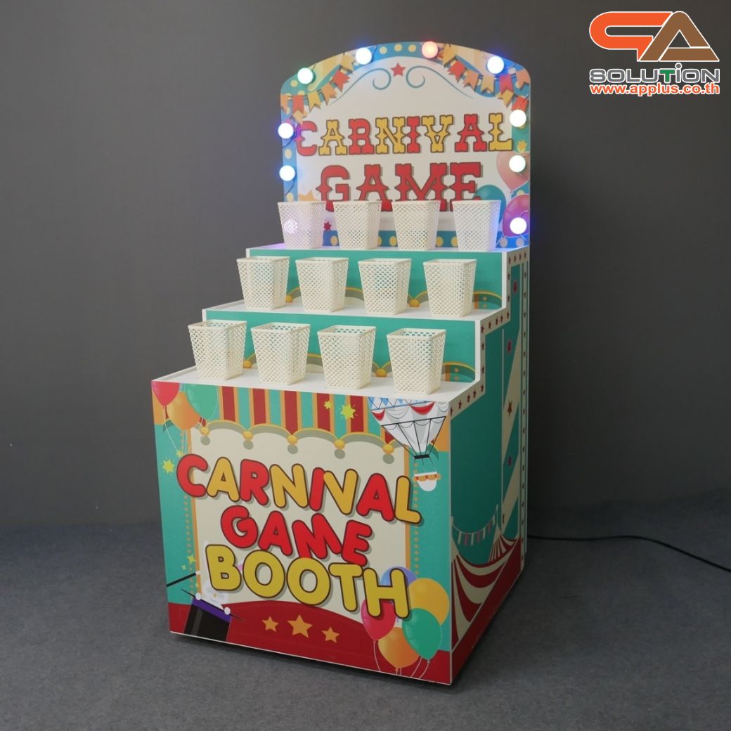 เกมส์ CARNIVAL โยนบอลลงตะกร้า ขนาด (W) 80 x (L)64 x (H)160 cm. ตะกร้า 12 ใบ พร้อมลูกบอล 10 ลูก (คละสี)