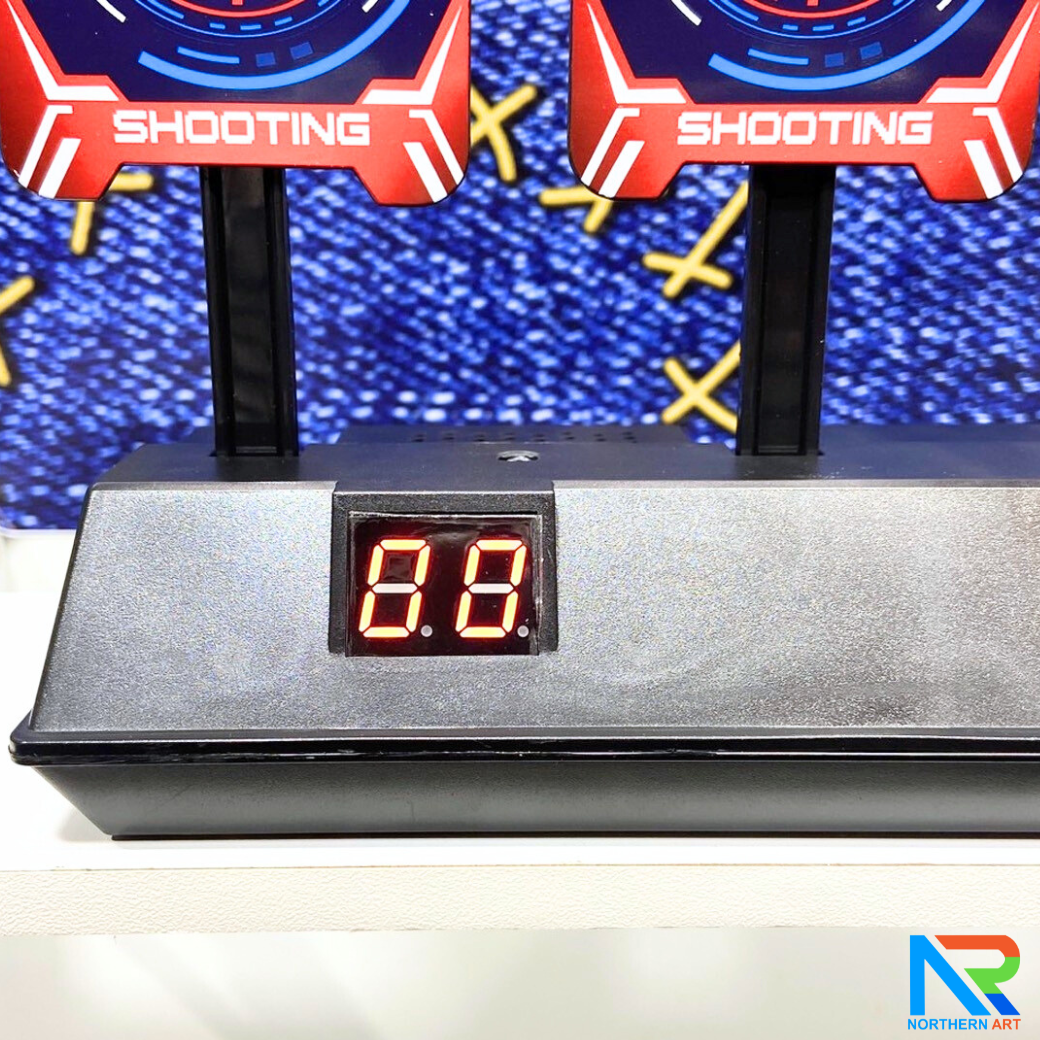 เกมส์ CARNIVAL GAME ยิงเป้า ขนาด (W) 90 x (L)50 x (H)176 cm. พร้อมเป้านิ่ง 4 เป้า จำนวน 6 ชุด ปืนกระสุนโฟม 2 ชุด