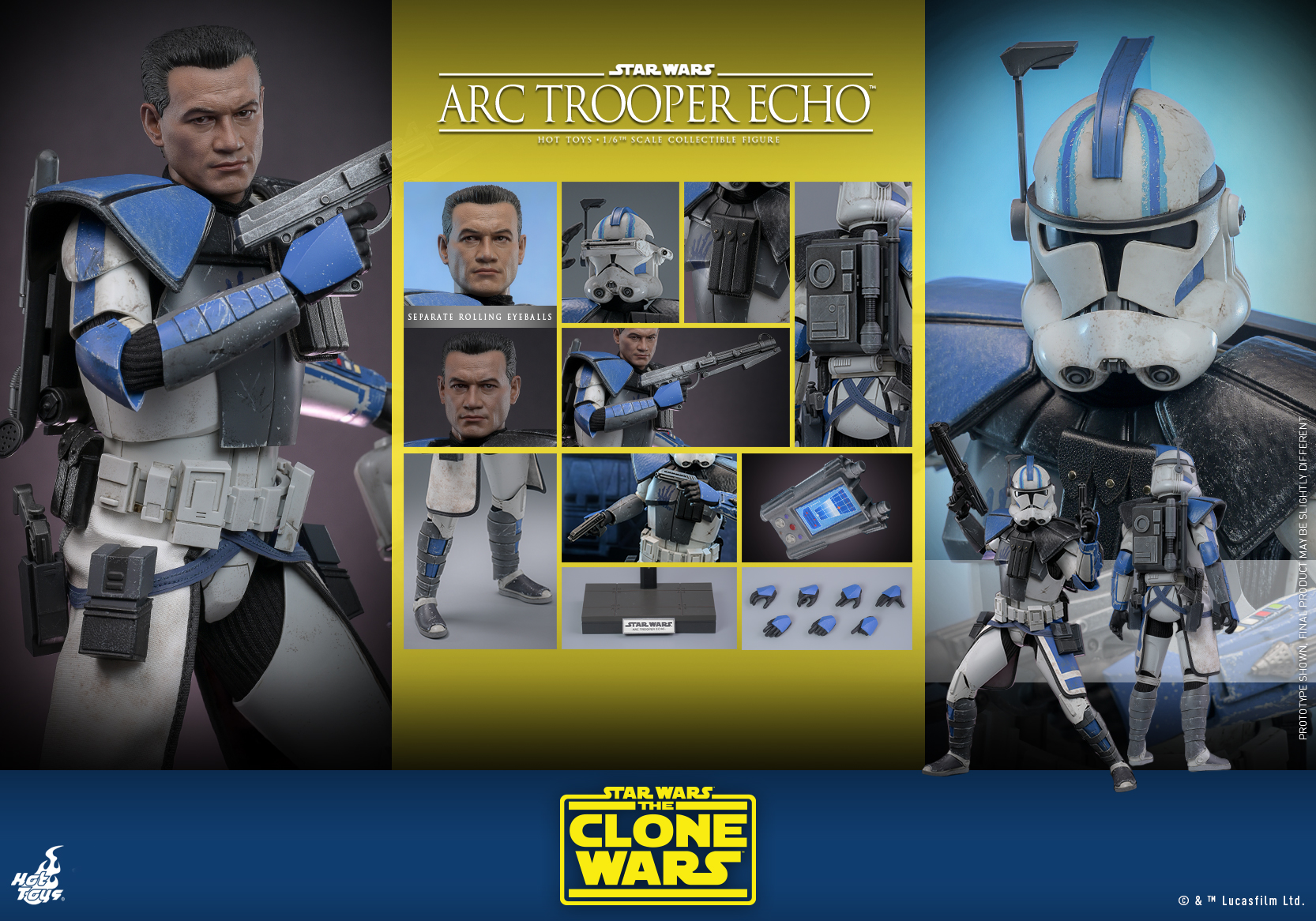 Hot Toys TMS133 Star Wars: The Clone Wars - Arc Trooper Echo