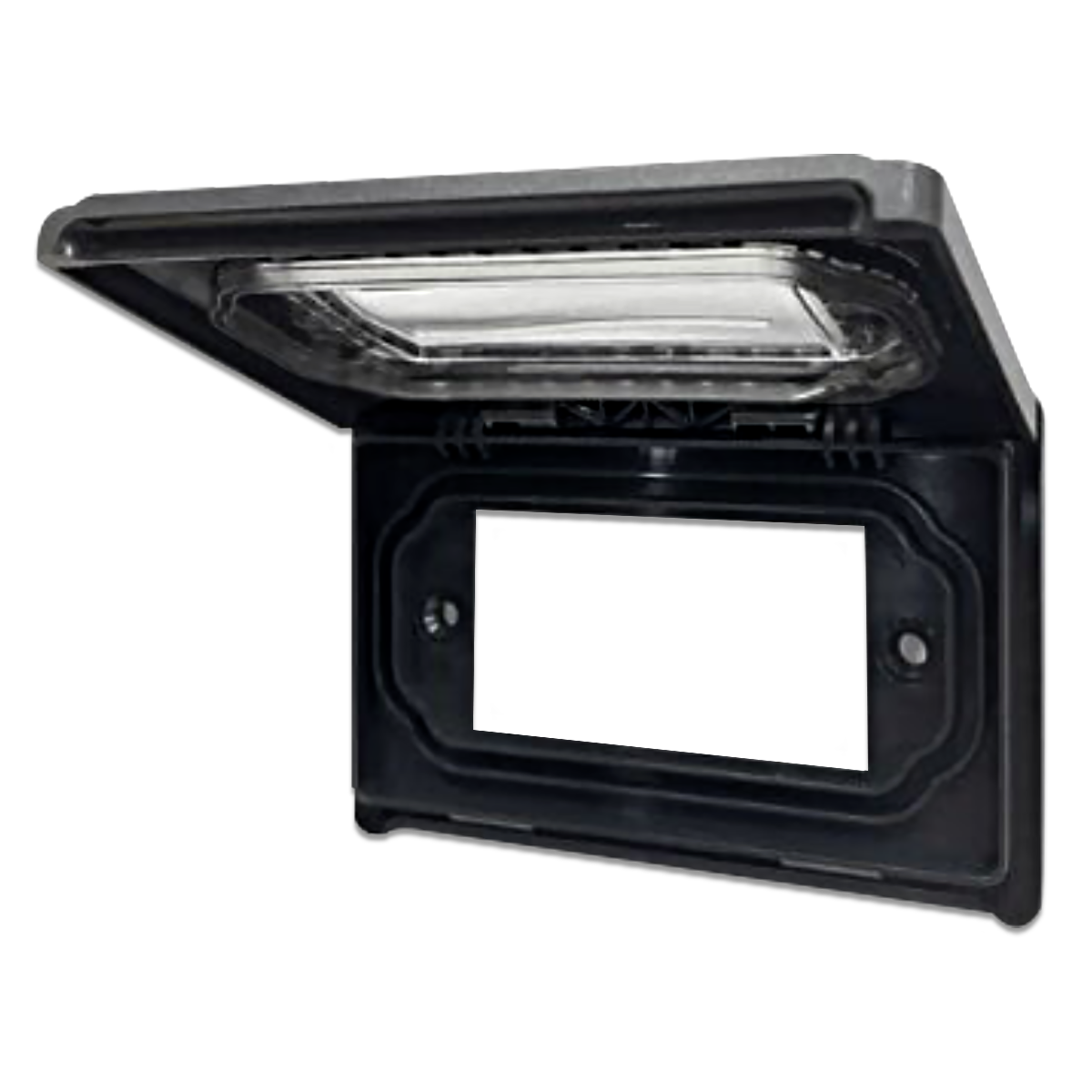 NANO ฝาปิดกันน้ำ มีพลาสติกใสแบบนิ่ม Classic Series สีดำ รุ่น NANO-416B (60 ชิ้น/กล่อง)