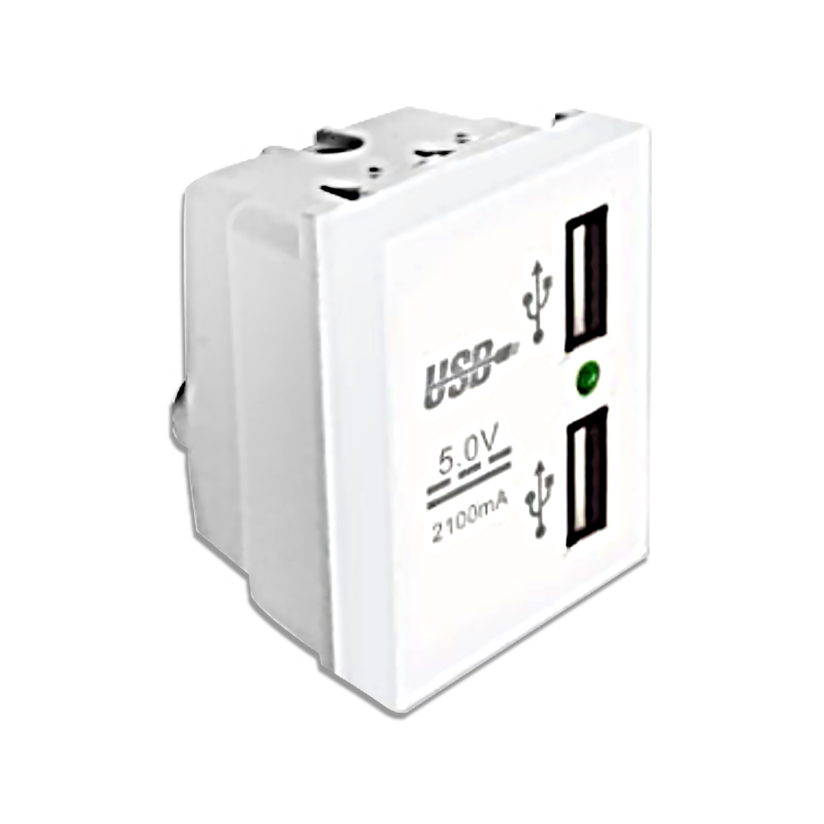 NANO เต้ารับ USB 2.1A 5V ขนาด 1.5 ช่อง Urban series สีขาว รุ่น UR-USB02W