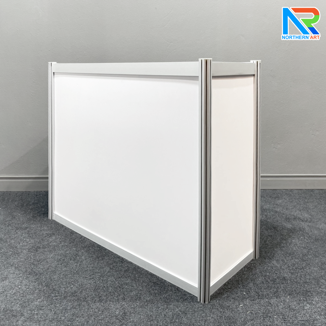 เช่าเคาน์เตอร์อะลูมิเนียม ขนาด (W)103 x (L)40 x (H)80 cm. ถอดประกอบได้