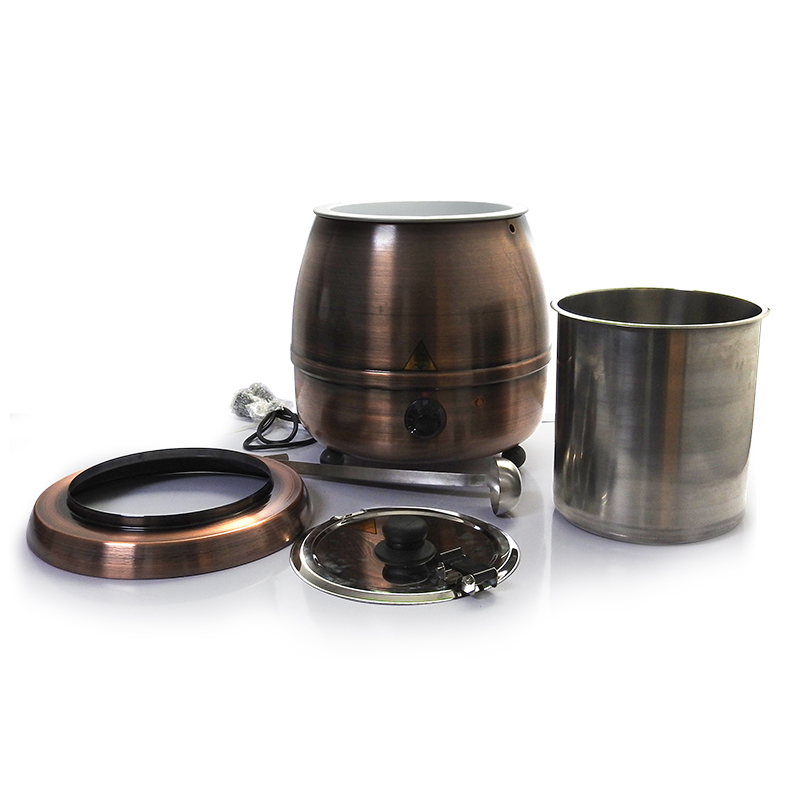 หม้ออุ่นซุป 10 ลิตร สีคอปเปอร์ 400W.