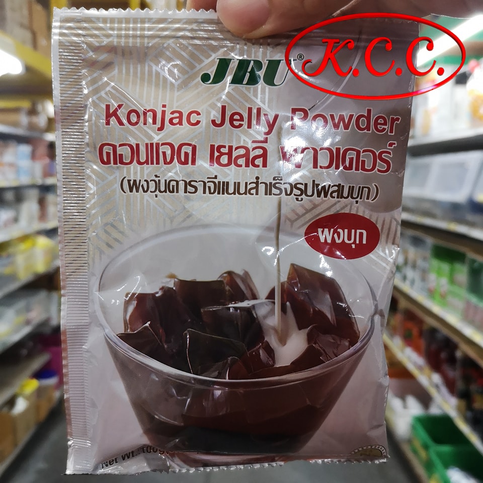 ผงวุ้นคาราจีแนน สำเร็จรูป ผสมบุก (100กรัม) JBU คอนแจค เยลลี่ พาวเดอร์ 100 g. ผงบุก เจบียู (Conjac Jelly Powder)
