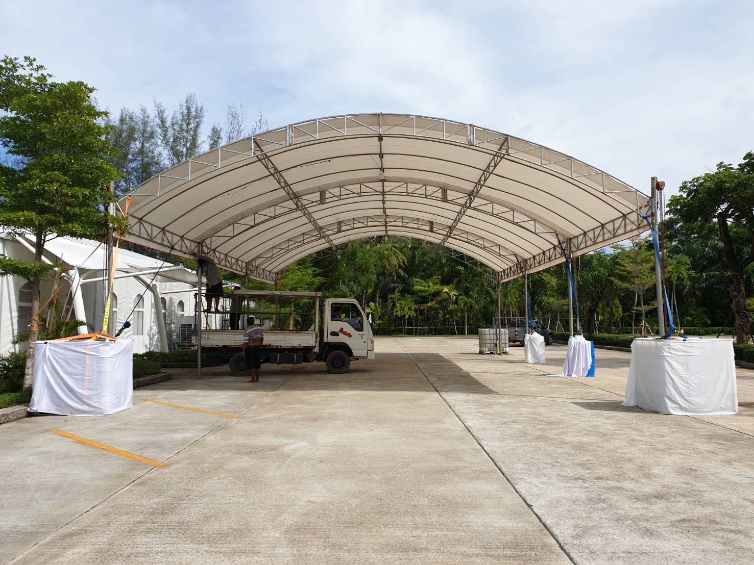 เต็นท์โดม 10 เมตร ความยาวเพิ่ม/ลดขนาดตามความต้องการ