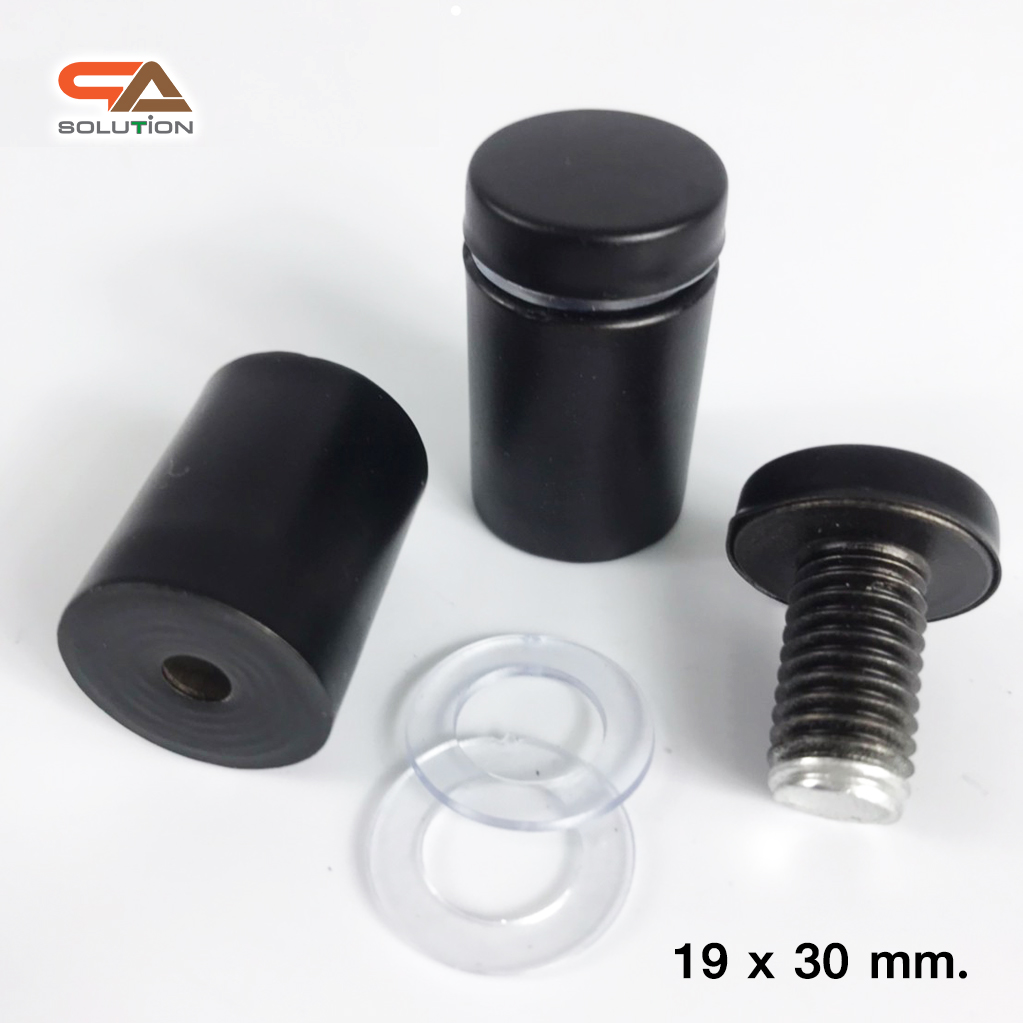 หมุดลอยสแตนเลส สีดำ ยึดกรอบภาพอะคริลิค หรือหมุดยึดกระจก (สั่งขั้นต่ำ 12 ตัว)