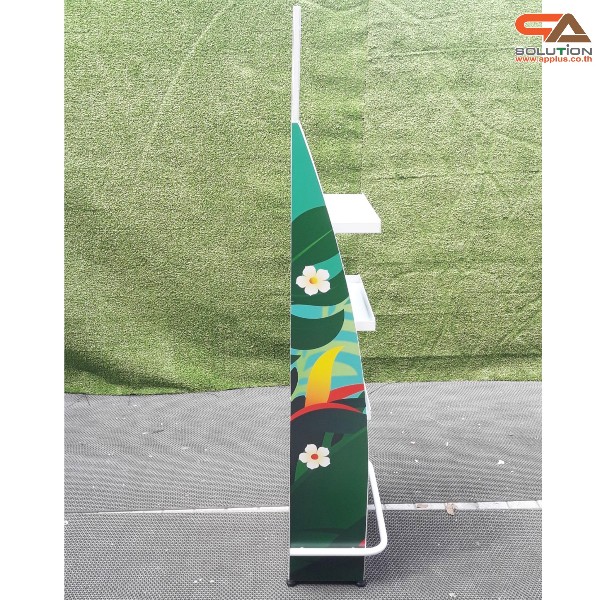 ชั้นวางสินค้าเหล็ก 4 ชั้น ขนาด(W)44 x (D)20 x(H)150 ซม. พร้อมงานพิมพ์ (ถอดประกอบได้)