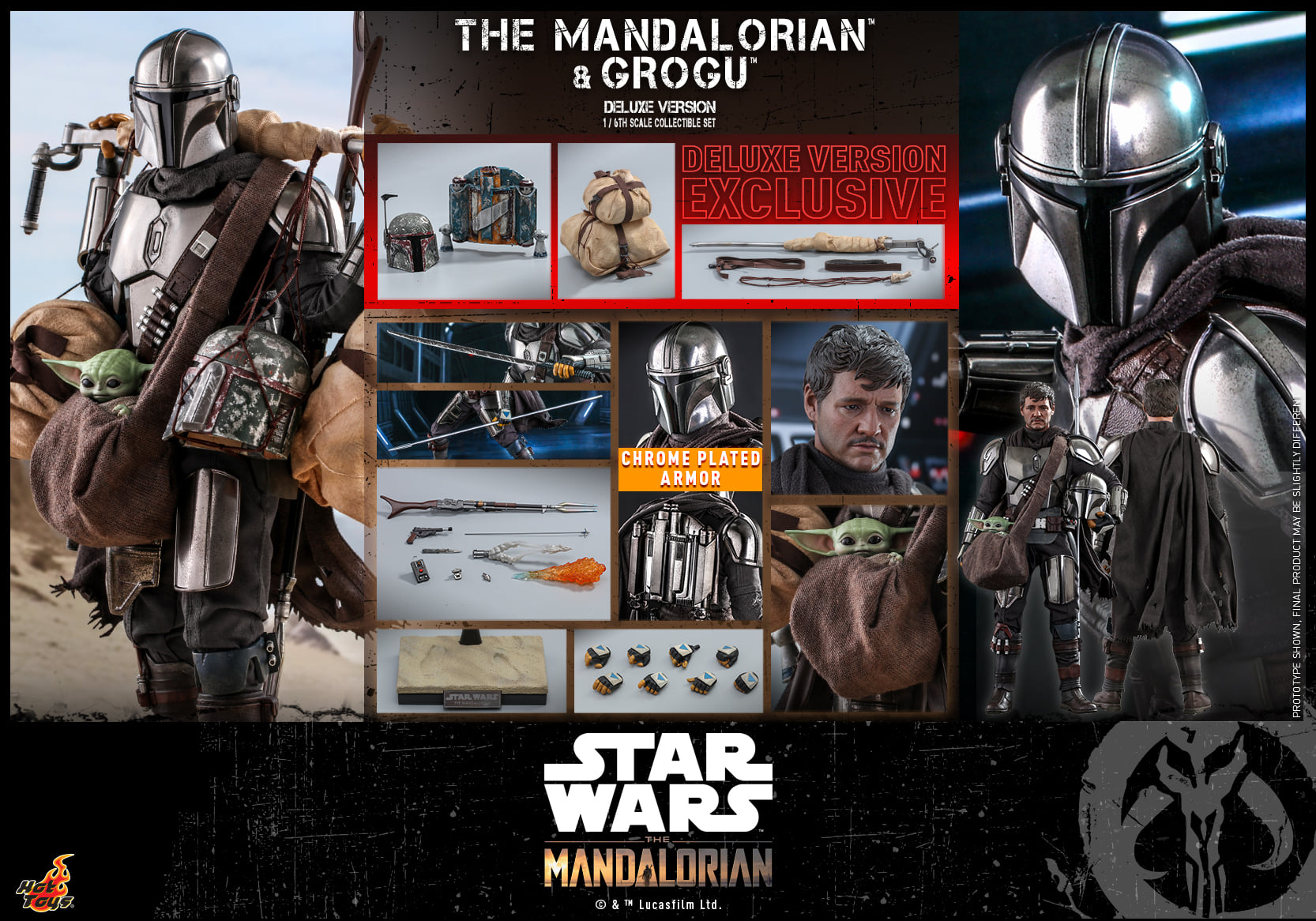 Hot Toys TMS052 1/6 Star Wars: The Mandalorian™ - The Mandalorian™ and Grogu™ (Deluxe Version)
