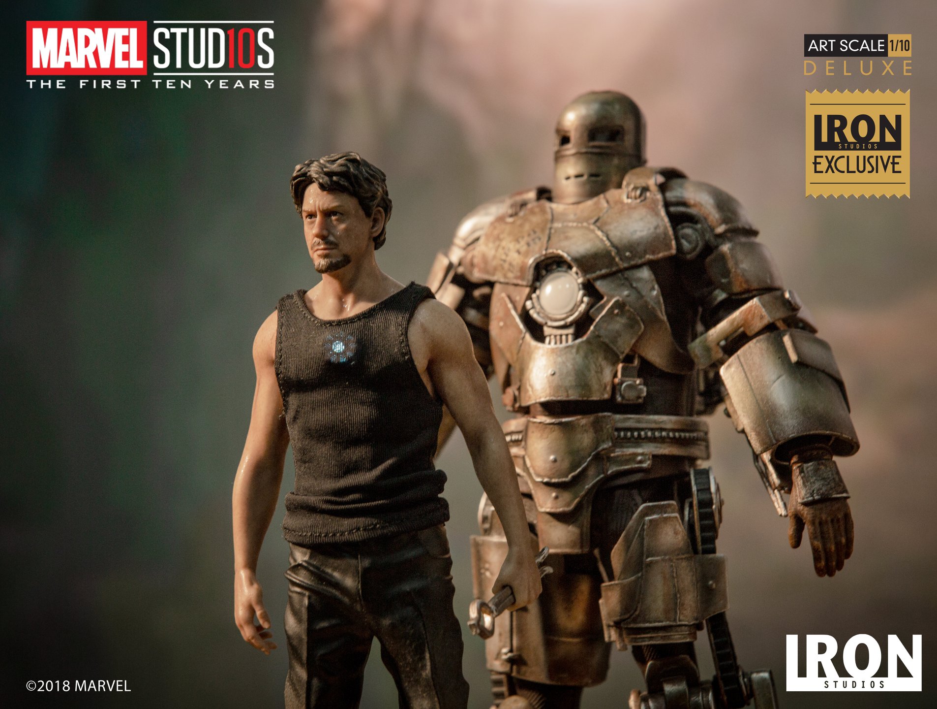 Iron Studios Deluxe Art Scale 1/10 Tony Stark & Mark I (Exclusive)