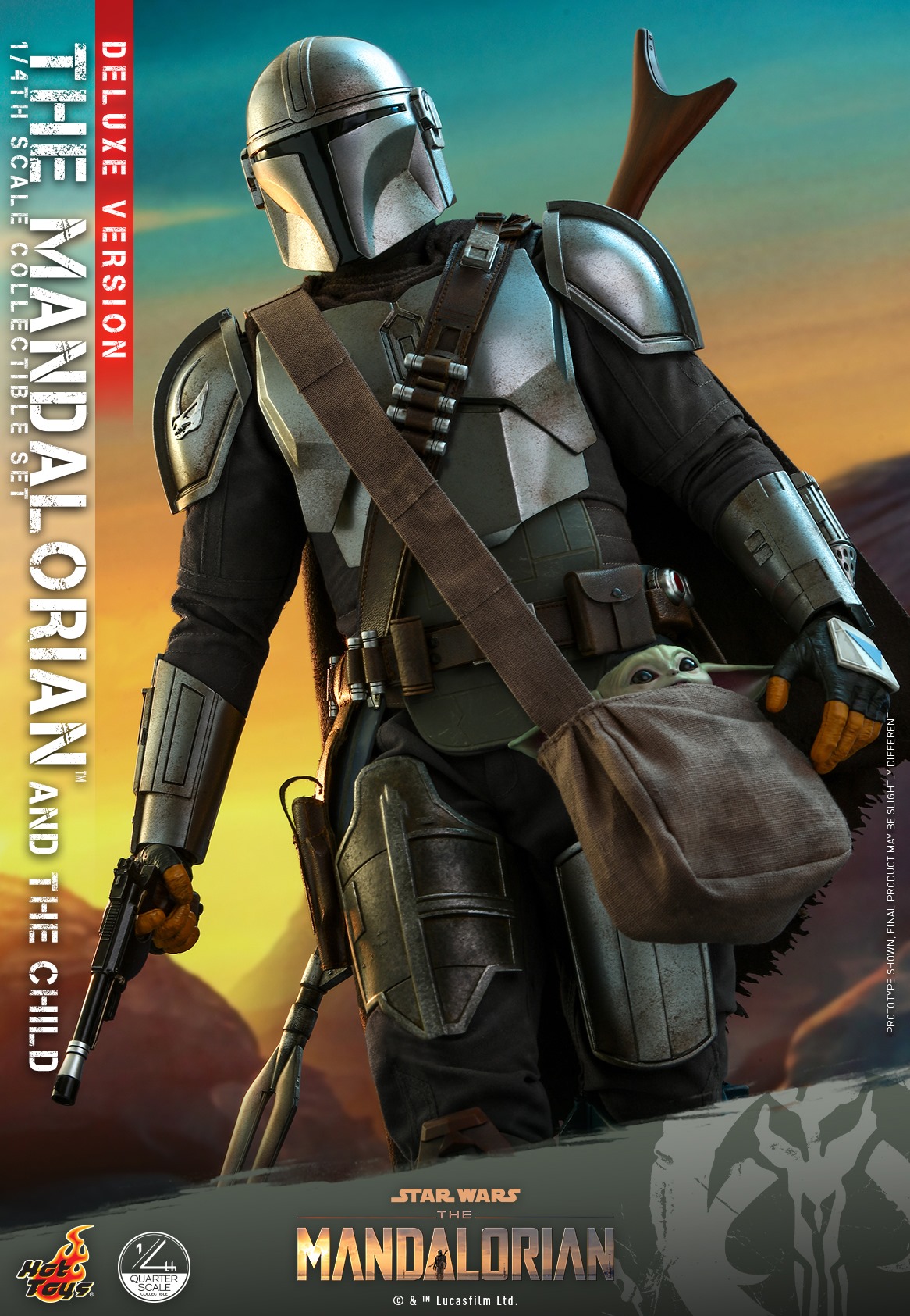 Hot Toys QS017 1/4 Star Wars™ The Mandalorian™ - The Mandalorian & The Child (Deluxe Version)