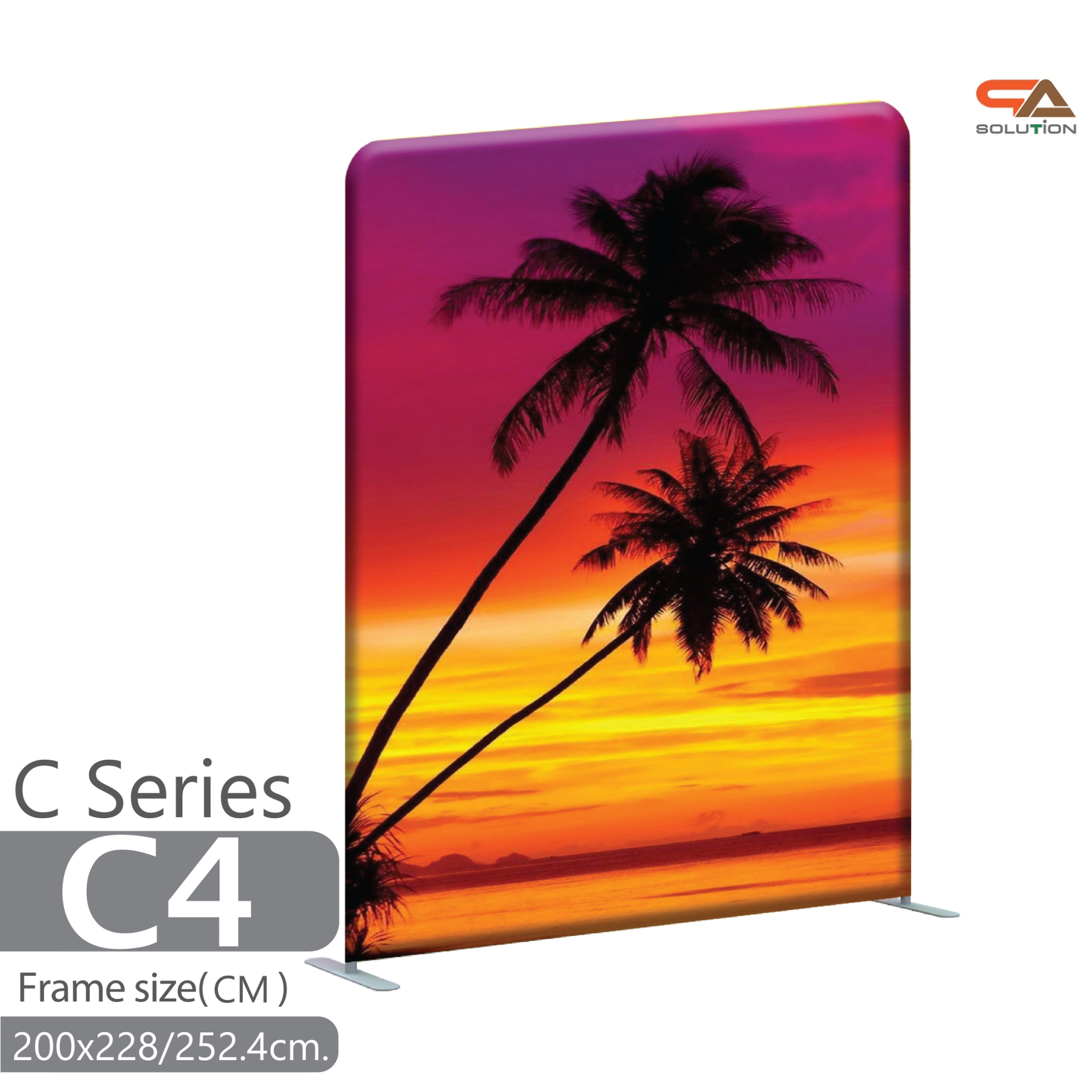 แบคดรอปผ้า รุ่น C series ขนาด (W)200 cm. x (H)228–324.6 cm.โครงอะลูมิเนียม ถอดประกอบได้ พร้อมกระเป๋าใส่อุปกรณ์