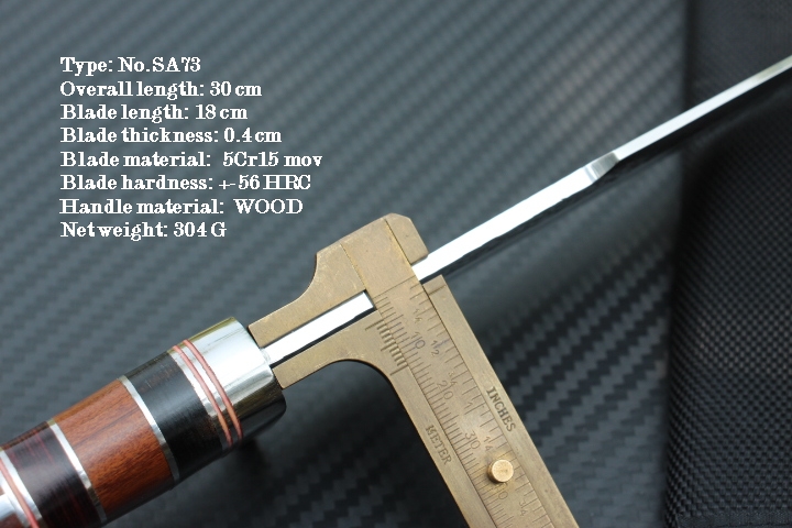 มีด COLUMBIA รุ่น SA73 ใบตอกลายขรุขระ ด้ามไม้แท้อย่างดี พร้อมซองไนลอน