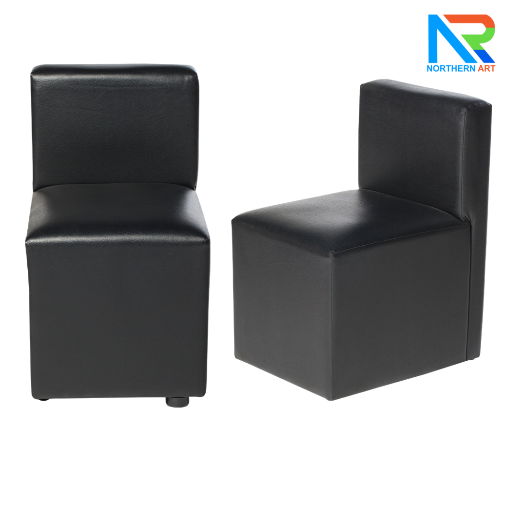 เช่าเก้าอี้สตูล เบาะหนัง พร้อมพนักพิง มี 2 สี ขาวและดำ