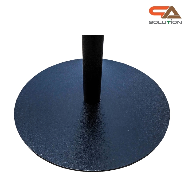 โปสเตอร์สแตนด์เหล็ก เสาเดี่ยว ขนาด (W)50 x (L)70 x (H)160 cm. ฐานกลม อะคริลิคใส 2 มม. 2 แผ่นประกบ โชว์ภาพ2ด้าน