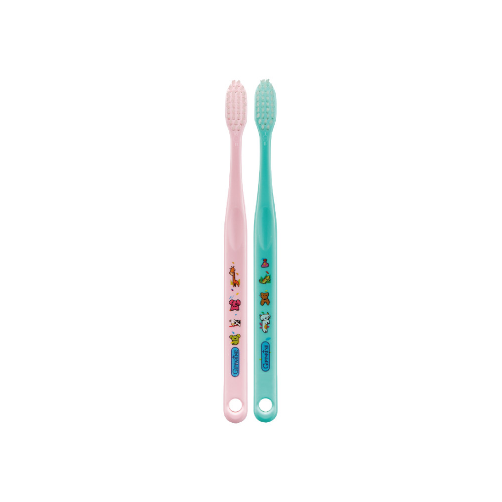 แปรงสีฟันจูเนียร์ (สำหรับเด็กอายุ 6-12 ปี) สีชมพู + เขียว