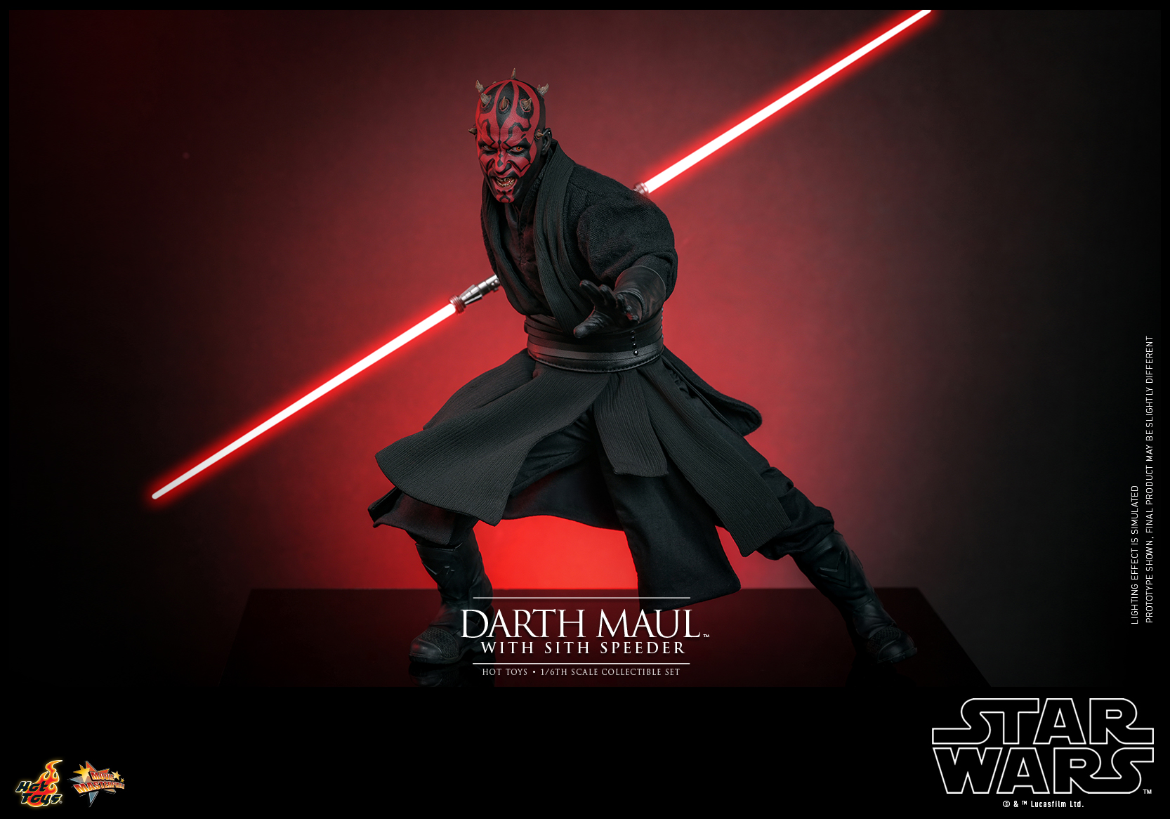 Hot Toys MMS749 Star Wars Episode I: The Phantom Menace™ - Darth Maul™ with Sith Speeder