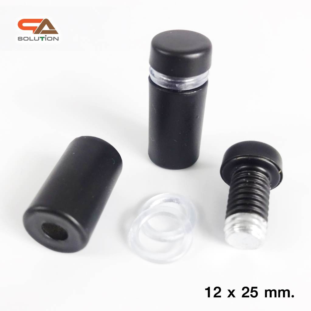 หมุดลอยสแตนเลส สีดำ ยึดกรอบภาพอะคริลิค หรือหมุดยึดกระจก (สั่งขั้นต่ำ 12 ตัว)