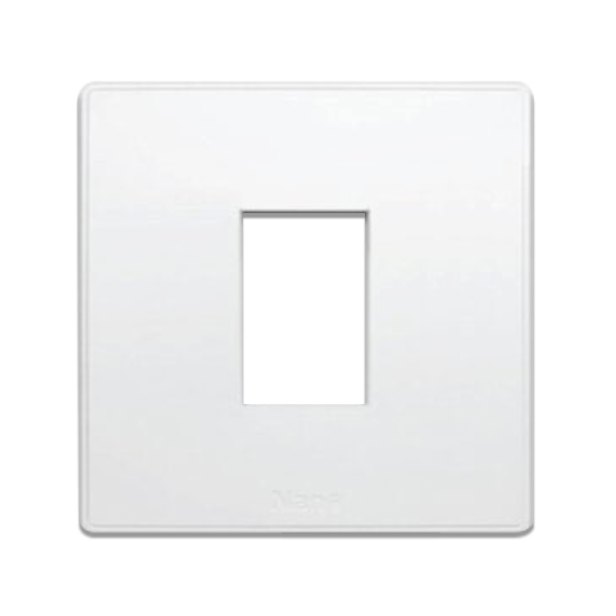 NANO แผงหน้ากากขอบเหลี่ยมจตุรัส ขนาด 86x86 มิล 1 ช่อง Classis series สีขาว รุ่น NANO-86-1 (60 ชิ้น/กล่อง)