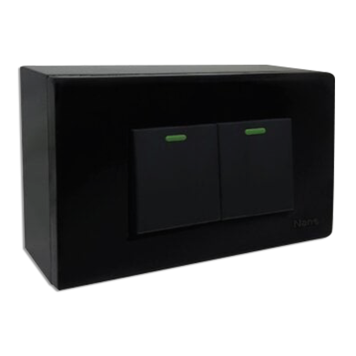 NANO ชุดฝา 3 ช่อง 2 สวิตช์ ขนาด 1.5 ช่อง และบล็อกลอยขนาด 2*4 นิ้ว Classic series สีดำ รุ่น CS11-BB (18 ชิ้น/กล่อง)