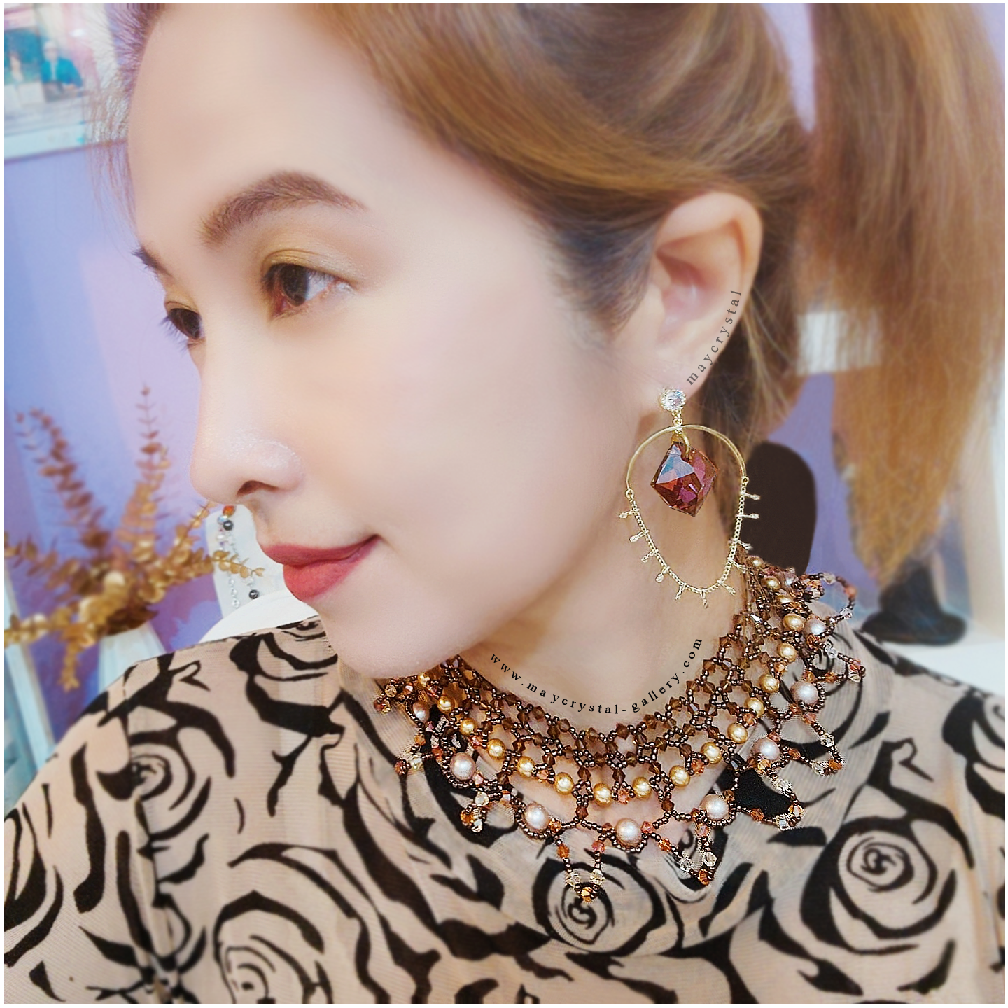 ต่างหูคริสตัลจากยุโรป (Embellished with Crystals from Austria)