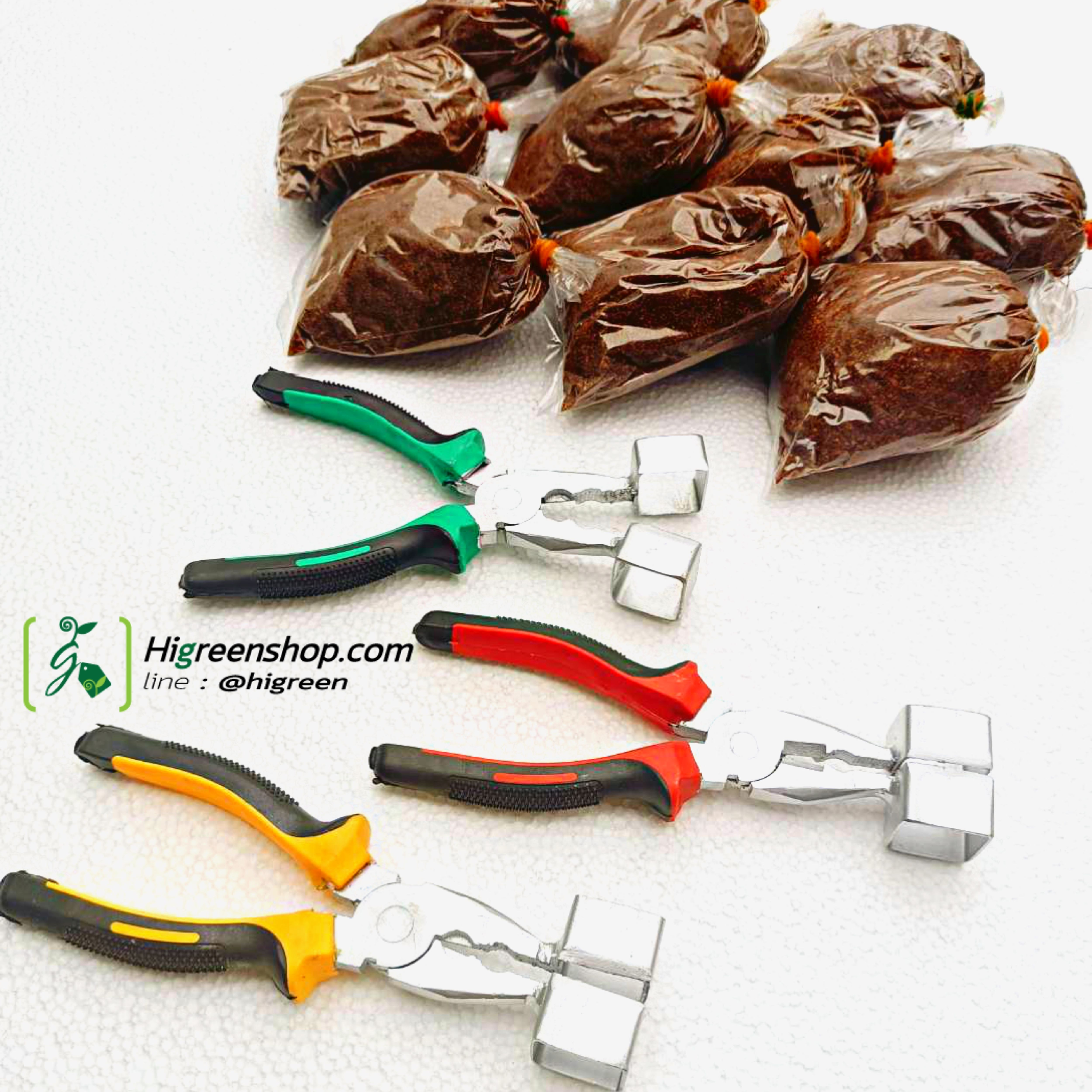 เซตตอนกิ่ง (คีมตอนกิ่ง + ตุ้มมะพร้าวแบบละเอียด 10 ตุ้ม) / เซต