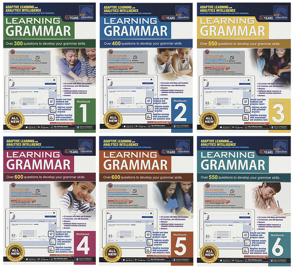 (In Stock) พร้อมส่ง หนังสือแบบฝึกหัด Singapore Learning + English Grammar (6 books set) SAPEducation