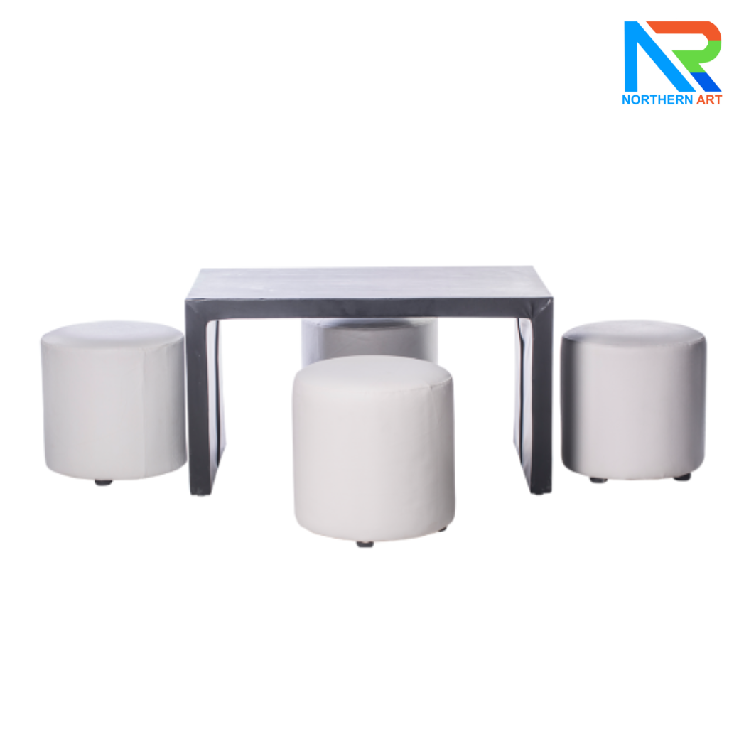 เช่าชุดโต๊ะทรงตัว U หุ้มหนังทั้งตัว พร้อมเก้าอี้ 4 ตัว (เก้าอี้มีหลายแบบให้เลือก)