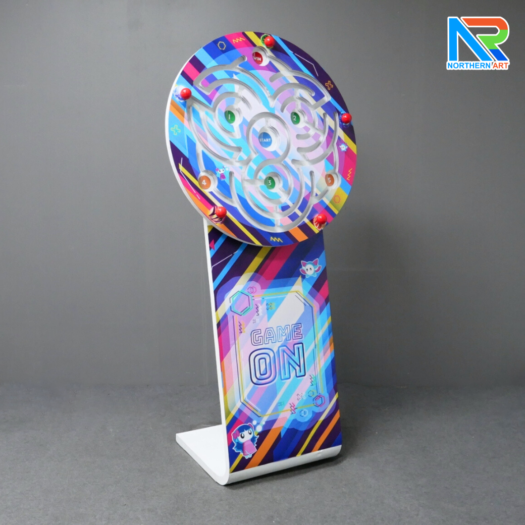 เช่าเกมส์เขาวงกตตั้งพื้น ขนาดวงล้อ 80 cm. พร้อมลูกแก้วคละสี 3 ลูก