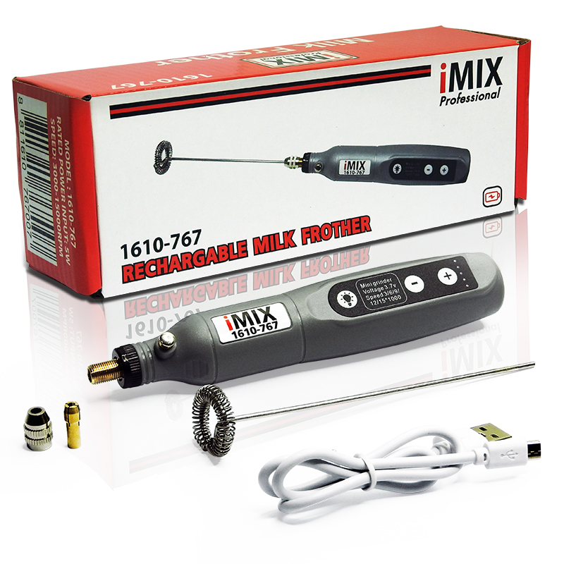 เครื่องปั่นฟองนม imix USBชาร์ต 3.7V-5000-25000rpm