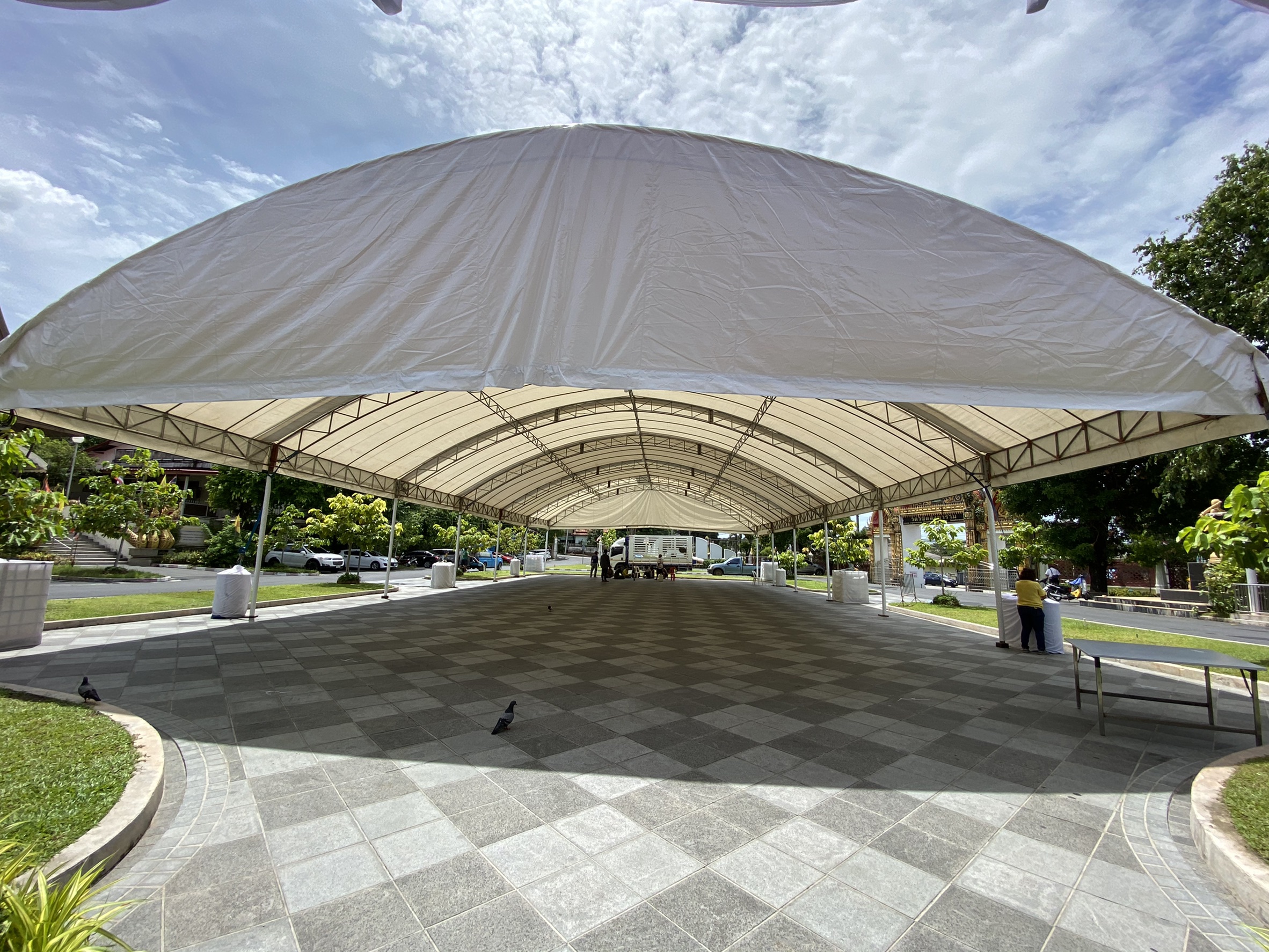 เต็นท์โดมขนาดใหญ่ กว้าง 15 เมตร เหมาะสำหรับงานแสดงสินค้า งานพิธีใหญ่ๆ