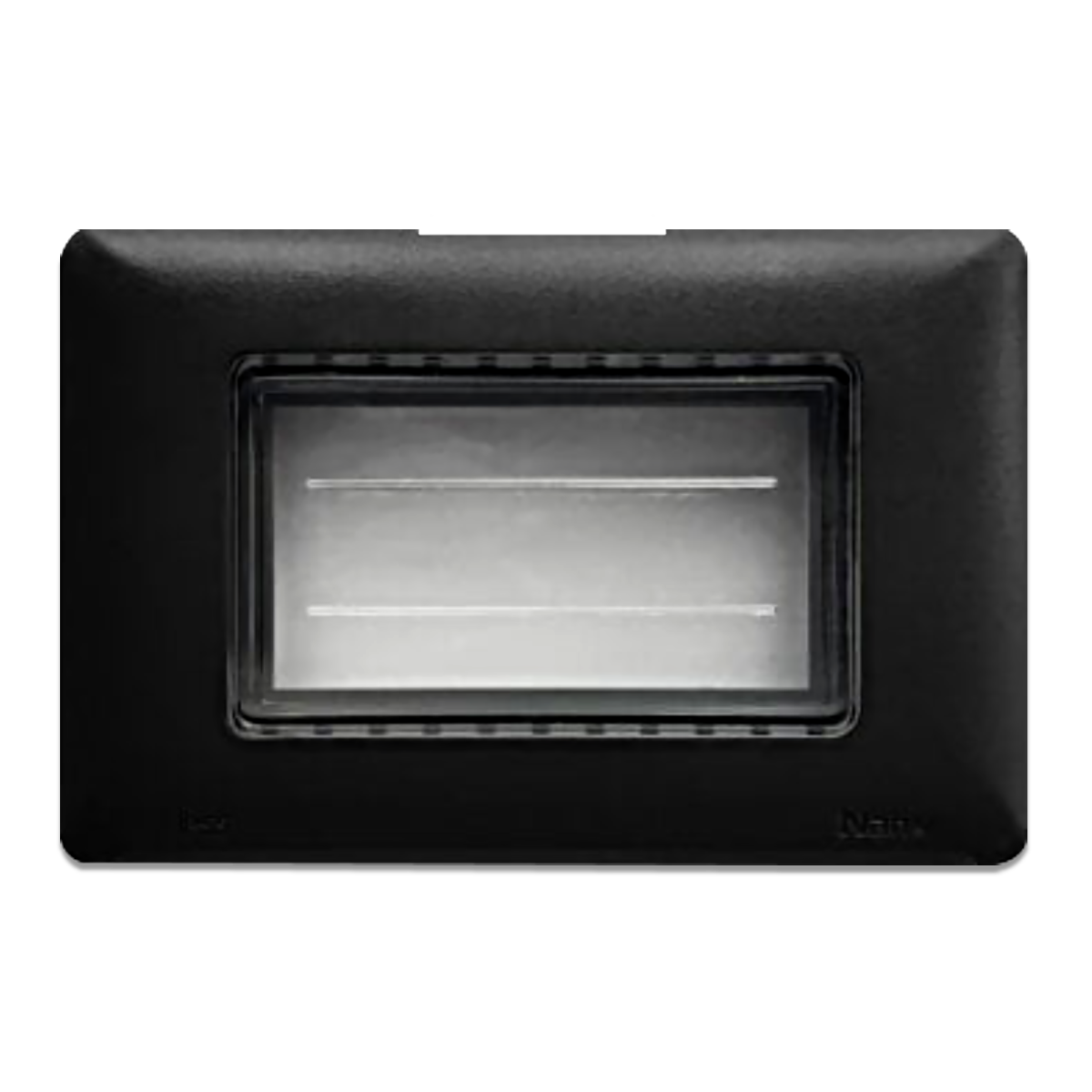 NANO ฝาปิดกันน้ำ มีพลาสติกใสแบบนิ่ม Classic Series สีดำ รุ่น NANO-416B (60 ชิ้น/กล่อง)