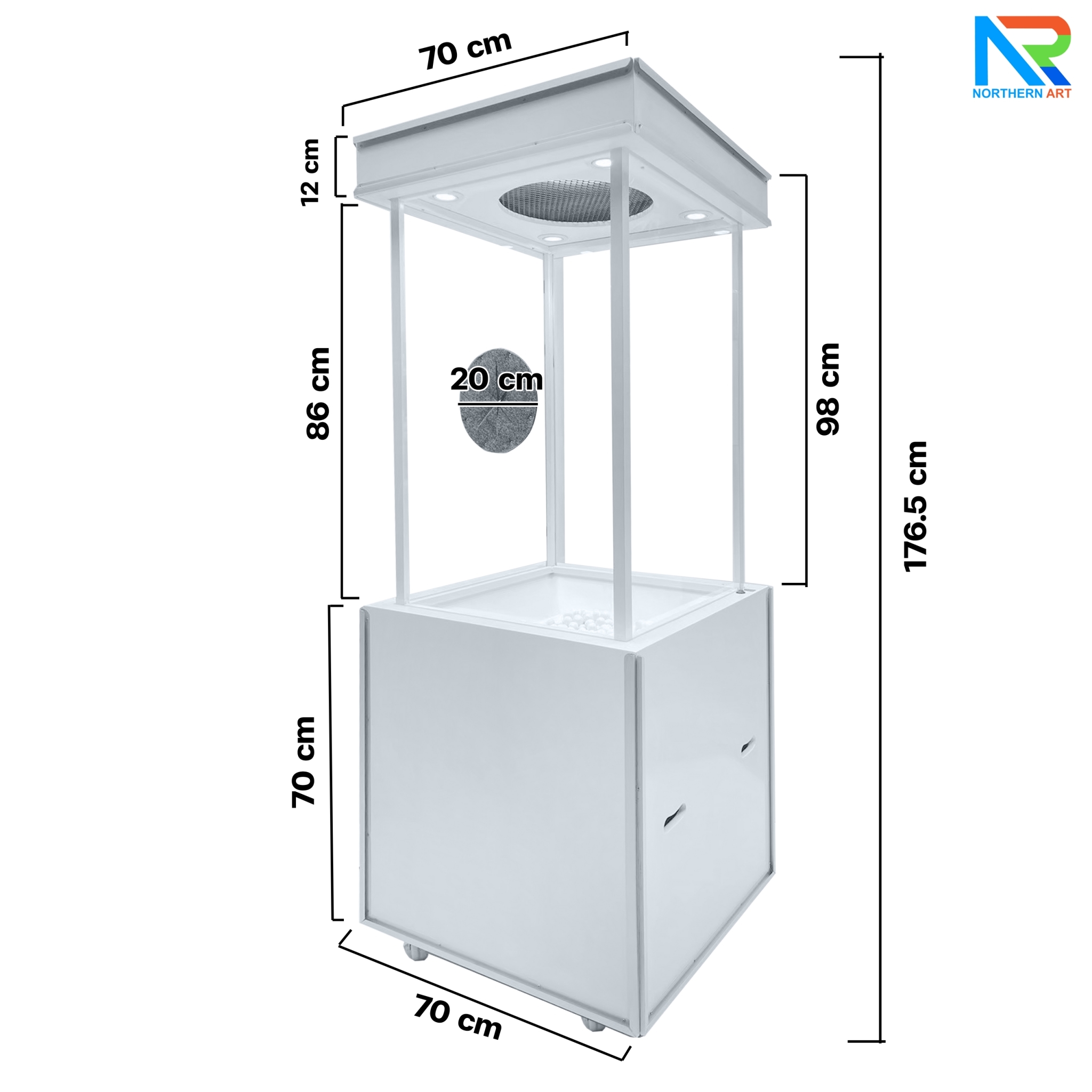 เช่าเกมส์ตู้ลม เช่าตู้ลมจับรางวัล (W)70 x (L)70 X (H)176 cm.พร้อมงานพิมพ์สติ๊กเกอร์ ไม่รวมบอลโฟม
