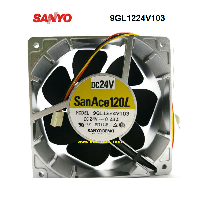 Aluminum Cooling Fan 9GL1224V103 Dc24V 0.43A SANYO DENKI