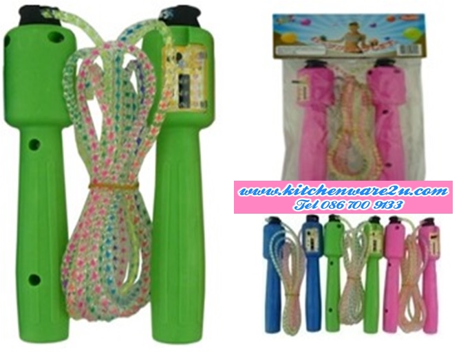 P01353 เชือกกระโดด HY270-1 ราคาส่งต่อ 1 โหล: 12 ชุด (180 บ/โหล ส่ง 15 บาท ขายส่งทุกอย่าง 20 บาท)
