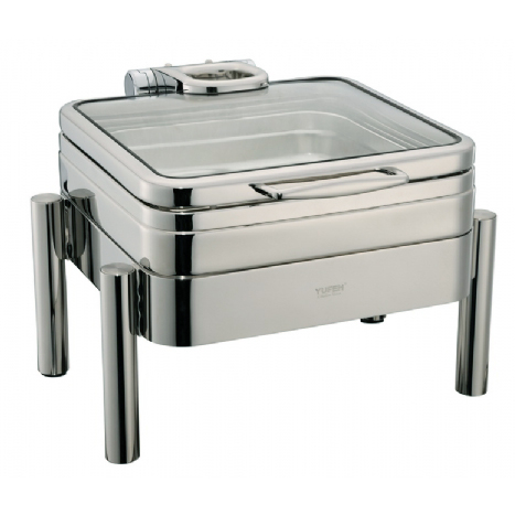 1/2 SIZE INDUCTION CHAFING DISH W/ GLASS WINDOWED LID-4 Litres 1601-119-1