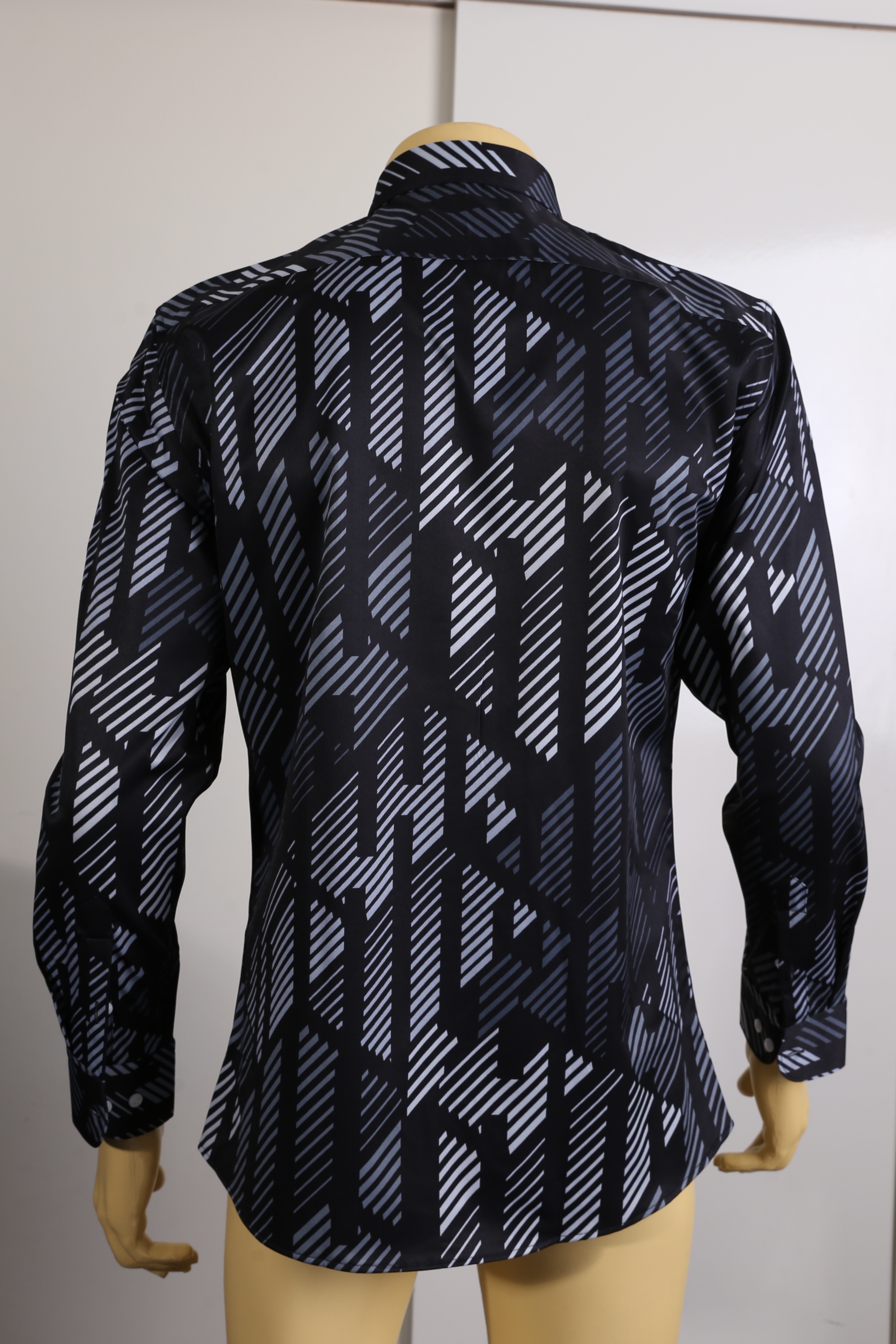 Black Graphic Patterned Shirt